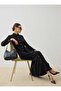 Crepe Fabric Pleated Detailed Buckle Decorated Hijab Dress - Black -