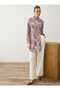 Shawl Patterned Wide Cut Tunic - Powder Patterned -