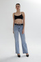 Women's Comfort High Waist Tint Wash Wide Leg Jeans - 4