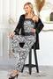 Velvet Pajama Set with Dressing Gown 3-Piece Set Stylish and Elegant 31-95 - 4