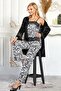 Velvet Pajama Set with Dressing Gown 3-Piece Set Stylish and Elegant 31-95 - 4