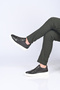 Laceless Elastic Eva Sole Genuine Leather Sneaker 174-24226 Men's Shoes - 2