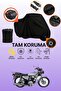 Black Rear Bag and Lock Compatible Kuba Cheetah 150R Compatible Motorcycle Tarpaulin