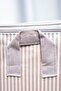 Large Size Gray Striped Under Base Sweater Pique Blanket Bag 62x46x22 - 5