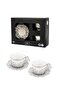 Turkish Coffee Presentation Set 2-Piece Metal Coffee Cup Set Coffee Cup Groom Cup Porcelain - 4
