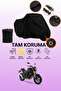Black Compatible with Lock Rks M502N Compatible Motorcycle Tarpaulin