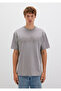 Mvjns Patch Detailed Gray T-Shirt Loose Fit / Relaxed Fit 0612915-70076 - 3