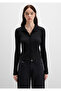 Black Polo T-Shirt Fitted / Bodycon Fit 1613594-900 - 3