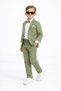 Boy's Flamlı Linen Casual Jacket Suit /Shirt,Pants,Jacket,Bow Tie for Holiday,Wedding,Graduation - 3