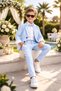 Boy's Flamlı Linen Casual Jacket Suit /Shirt,Pants,Jacket,Bow Tie for Holiday,Wedding,Graduation - 2