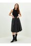 Buy Belt Pieces of A-Line Leather-Look Fabric Women's Skirt (W1)