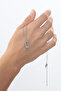 Geometric Steel Necklace Silver Color with Zircon Stone - (with Surprise Gift) - 3