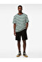 Regular Fit Short Sleeve Crew Neck Cotton Striped T-Shirt