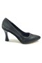 İremsu 8 cm Heeled Stiletto Women's Shoes Black-Satin - 2