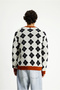 Crew Neck Oversized Extra Comfortable Cut Cotton Pack Patterned Knit Sweater - 6