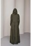 6531-Berlin Hooded Raglan Sleeve Dress Khaki - 7