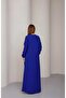 6482-Berlin a Pleated Dress Cobalt Blue - 5