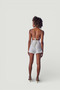 High Waist Button Closure Playa Shorts White - 2