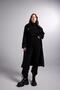 Accessory Detailed Wool Blend Maxi Length Woody Coat Black - 3