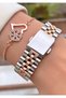 Brand Rose Silver Color Steel Cord Women's Wristwatch - Bracelet Gift - 6