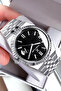 Premium Men's Wristwatch 3 Atm Waterproof Silver Color Steel Strap + Natural Stone Bracelet Cbk209 - 2