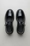 Black Patent Leather Genuine Leather Women's Strappy Mary Jane Loafer Shoes Real Leather Inside and Out Women's Mary Jane - 7