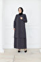 Women's Elegant Detailed Vertical Embroidered Tunic Dress - 2