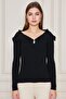 Women's Shawl Neck Ribbed Sweater 2906 - 3