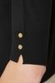 Women's Crew Neck Snap Fastener Short Sleeve Knitwear Blouse 1070 Black - 4