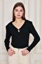 Women's Shawl Neck Ribbed Sweater 2906 - 2