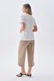 Women's Off-White Printed Loose Fit Crew Neck T-Shirt - 2