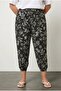 Plus Size and Elastic Waist Detail Pocketed Jogger Pants Stretch Fabric Viscose Pants 145095 - 2