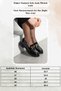 Women's Black Patent Leather Chain Buckle Loafer Casual & Office Shoes Comfortable Sole - 4