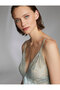 Lace Detailed Satin Patterned Nightgown Bm-1222 - 4
