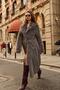 Anthracite Faux Fur Long Coat - 4
