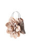 MILA | Silver Metal Round Handle Rose Flower Design Evening Bag - Wedding Engagement Chic Evening Bag - 7