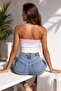 Women's Striped Detail Staplez Bustier Cropped - 3
