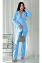 Women's Jacket Trousers Set Baby Blue - 2