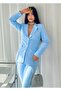 Women's Jacket Trousers Set Baby Blue - 3
