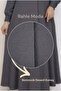 Women's Comfortable Cut Hijab Tunic Pants Set Gray – Wrinkled Fabric, High Collar - 4
