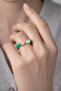 Women's Green Double Stone Ring