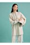 Seam Detail Hooded Tracksuit Set - Stone Color - - 2