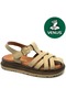 Tenzret Genuine Leather Comfort Orthopedic Women Sandals Beige