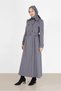 Belted Button Detail Coat 10459 - 2