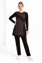 Women's mid-age combed cotton tunic and pants set 30594 - 5