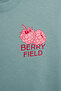 2054 Women's Berry Field Printed 100% Cotton T-Shirt Mint - 2