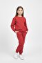 Basic Pocketed Girls-Boys Transitional Piece Children's Tracksuit Set M00776 Pomegranate Flower