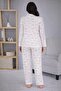 Women's 7117 Buttoned Long Sleeve Pajama Set - 2