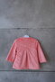 Girl's Striped Plush Coat Salmon 1-4 Years - 7