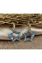 Women's Blue Star Earrings - 2